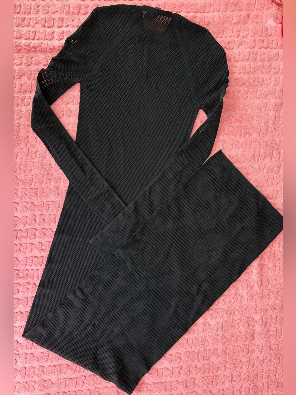 🌸 SKIMS Recycled Swim Cut Out Long Sleeve Dress | Onyx | NWT 🏷️